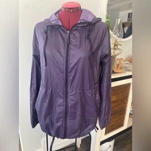 Under Armour Purple Patterned Rain Jacket/wind breaker.